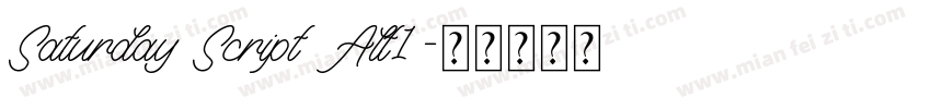 Saturday Script Alt1字体转换